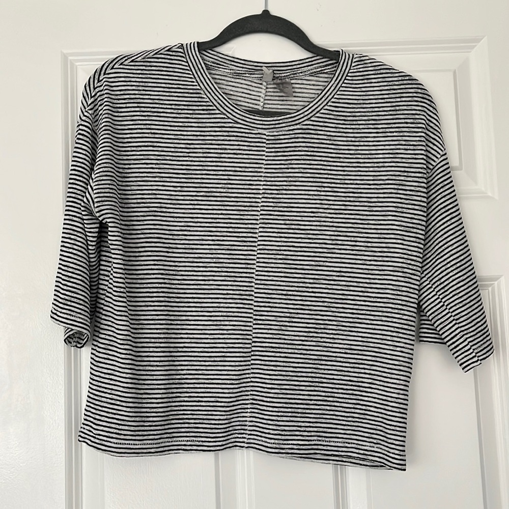 Like new striped semi sheer top